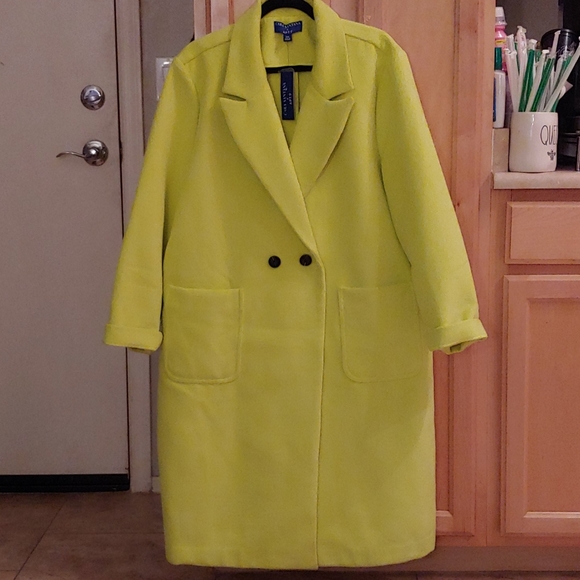 neon yellow coat